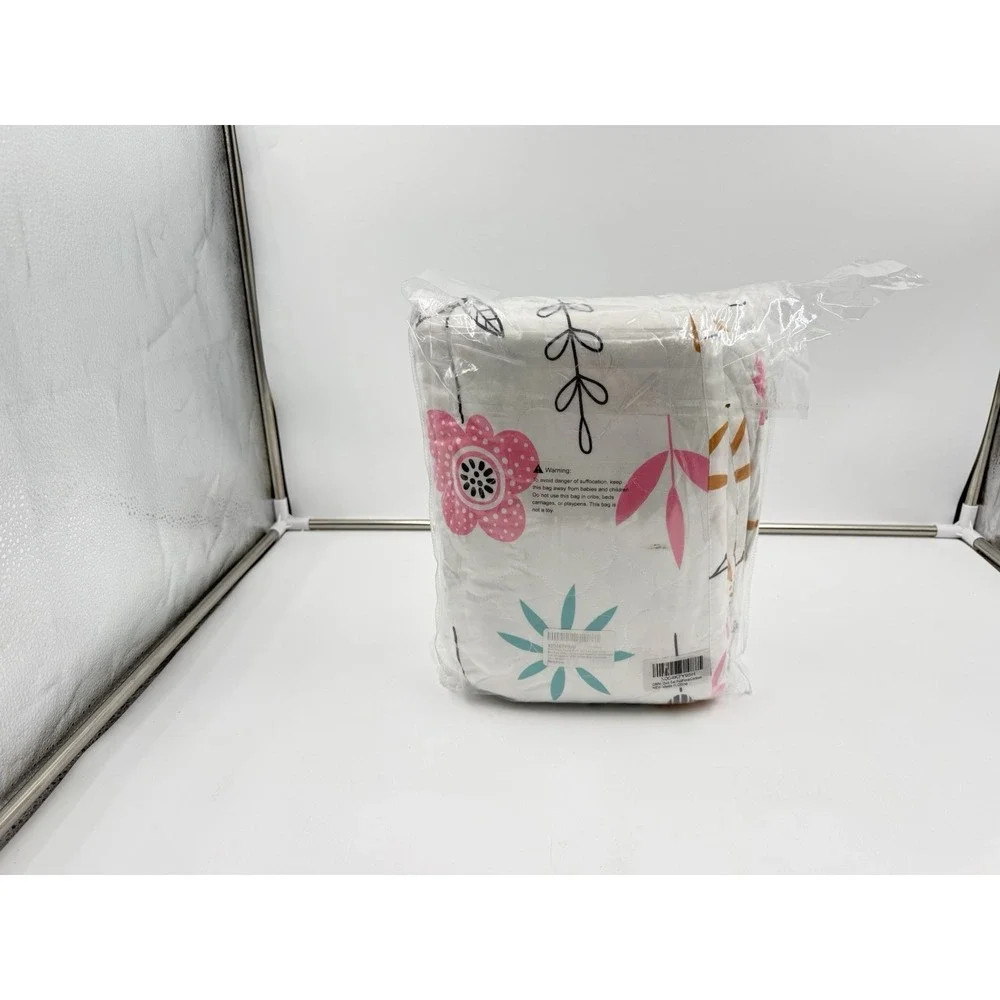 Girls Pink Floral Quilt Set Full Size Kids Bedding Set